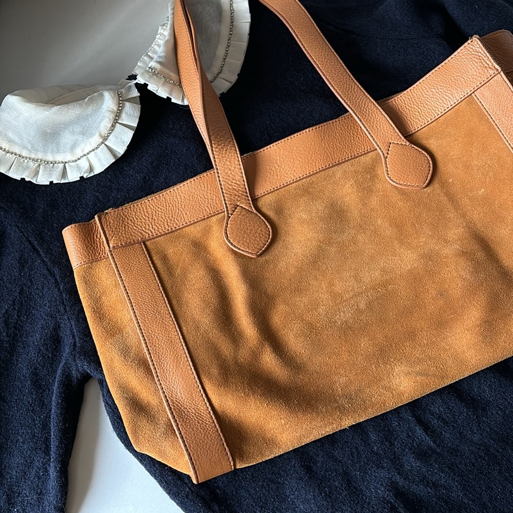 ♥️… Mark & Graham Large Brown Leather & Suede Bag